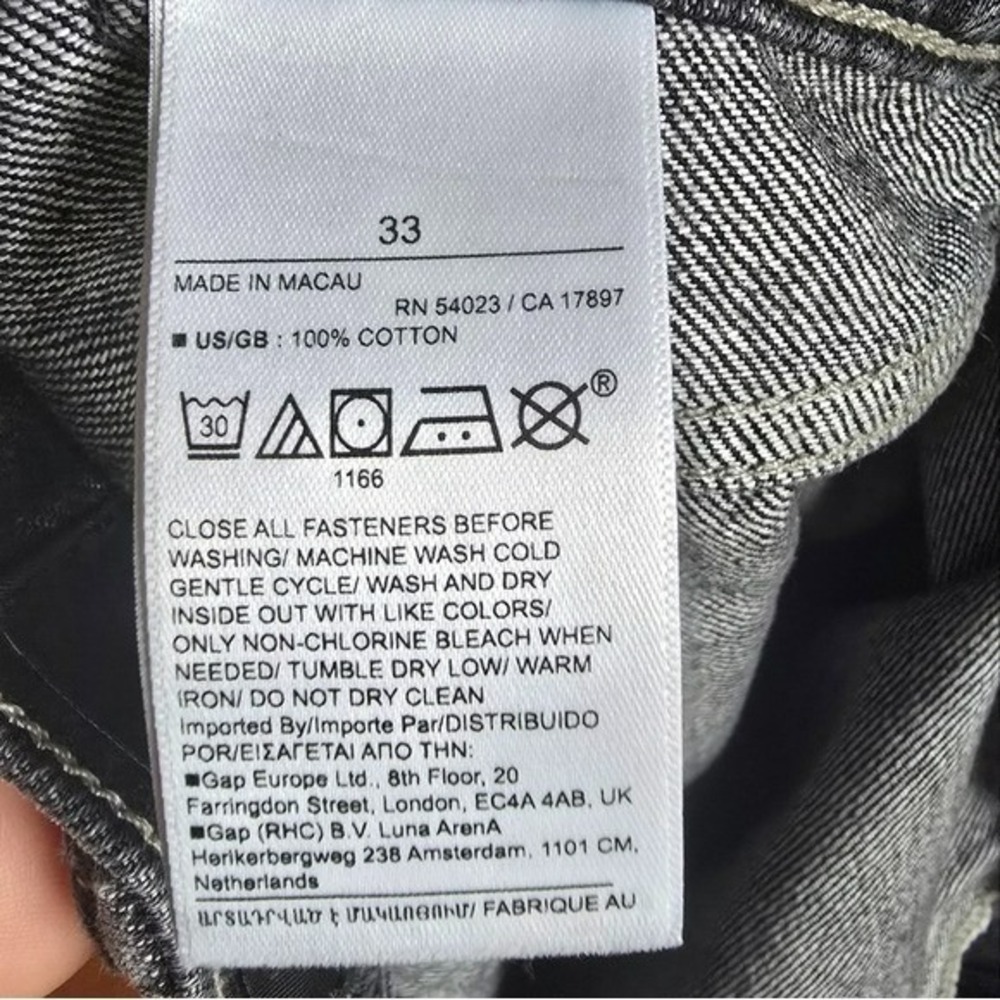 Banana Republic NEW Ranger Washed Black Straight Leg Jeans Womens SZ 33 Western - Picture 12 of 14